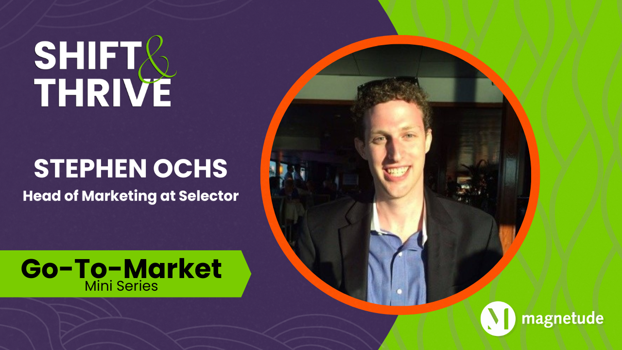 Shift and Thrive podcast promo image with Stephen Ochs headshot